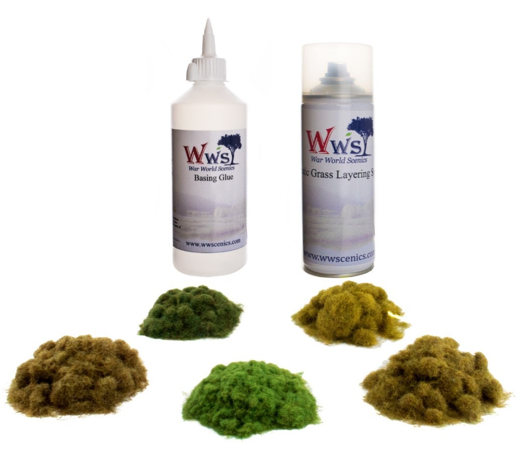 WWS Static Grass Embankment & Glue Kit Model Railway Wargame Etsy