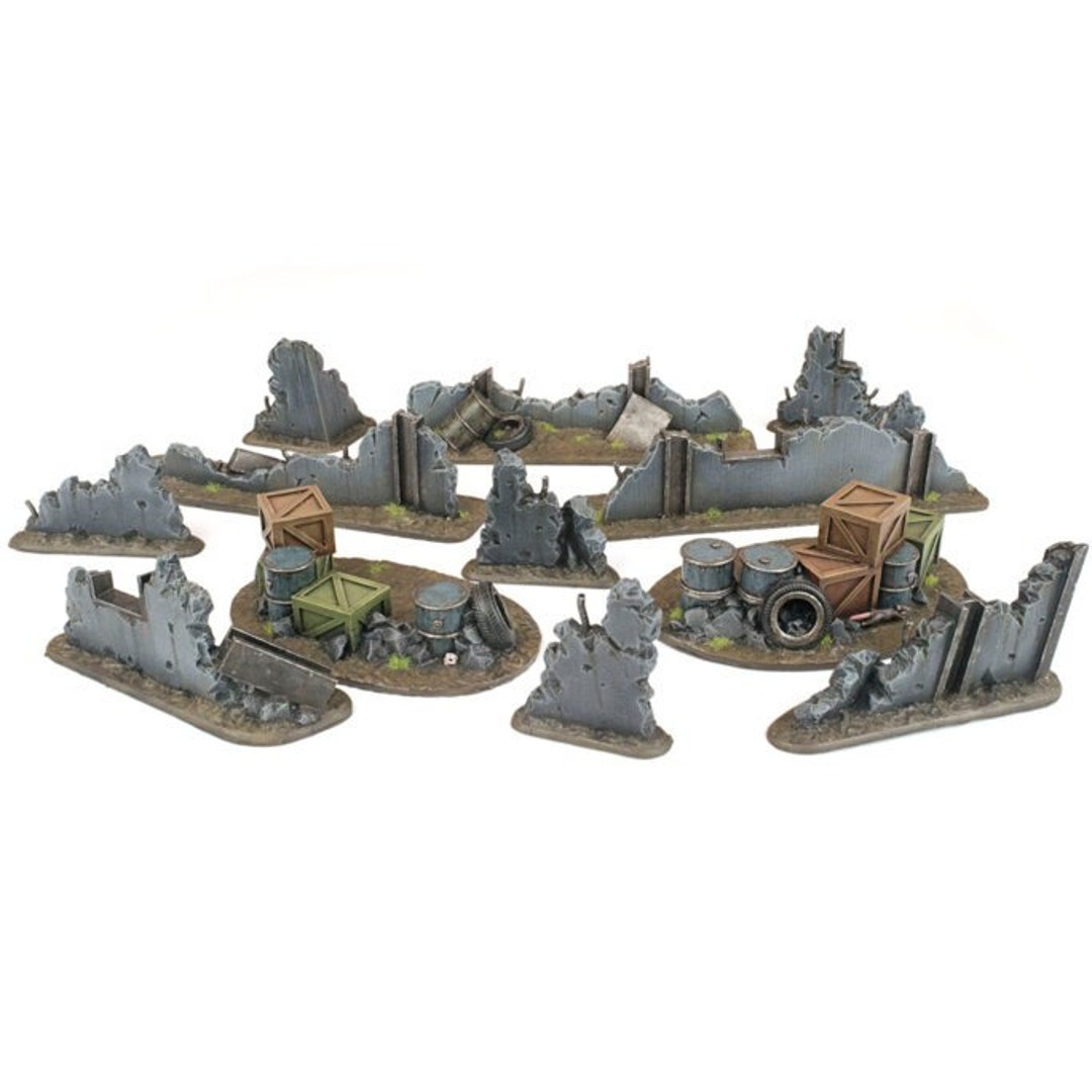 Décors Ruines Avec Position De Tir War World Gaming - 28mm, Résine, Non Peint, Neuf