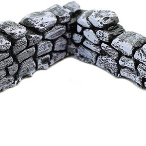 Dry Stone Wall Corner - Painted/Unpainted (Choose Pack) - 20mm-28mm Wargaming Tabletop Terrain Scenery Model Diorama Modelling Wargame
