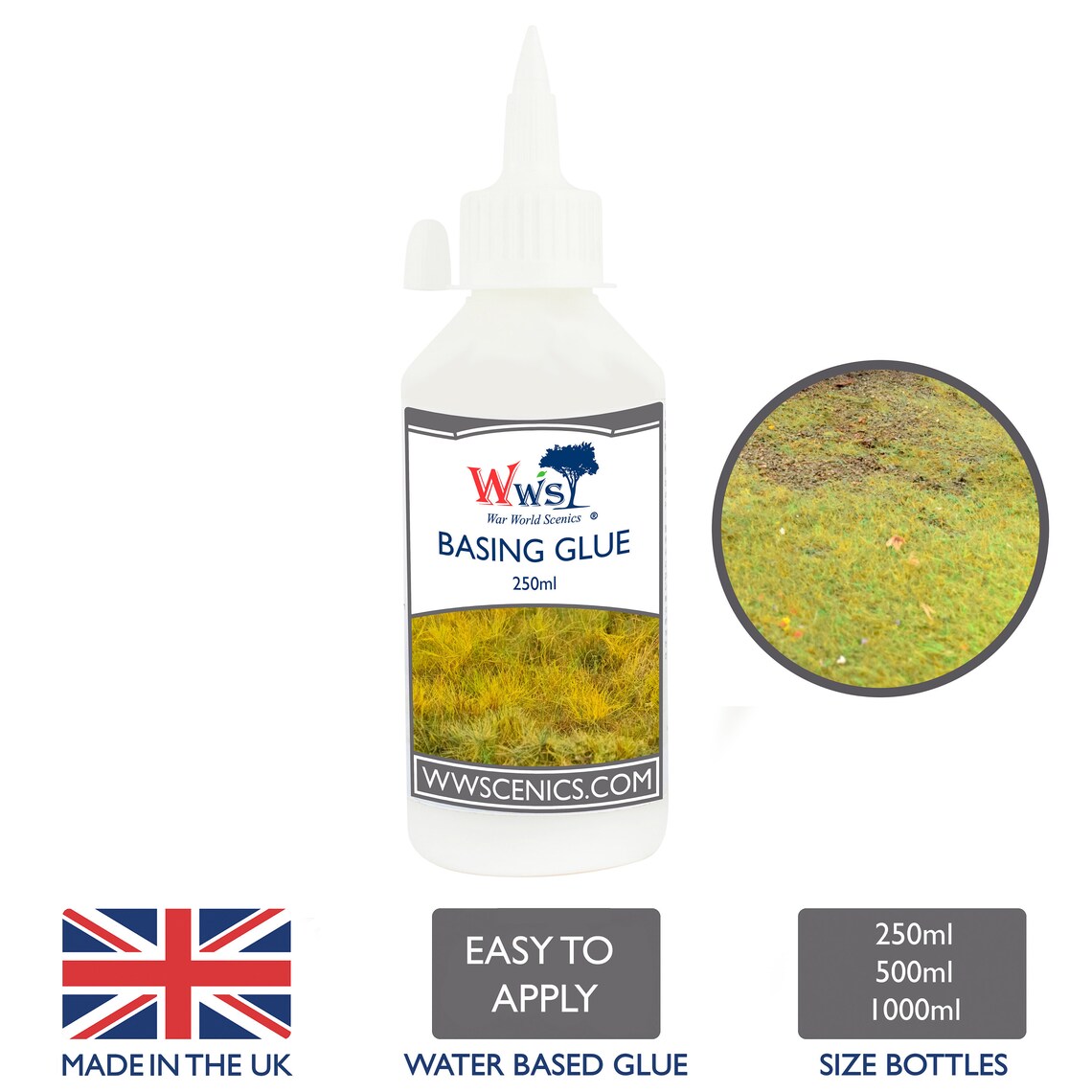 WWS Static Grass Basing Glue 250ml for Model Railway Dioramas Etsy