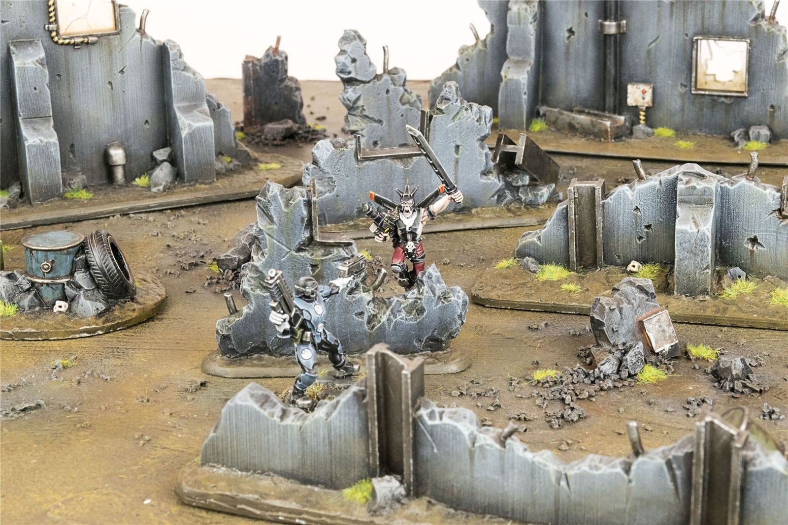 Terreno Urbano 28mm Edifici In Rovina Per Wargaming Battletech Warhammer 40k