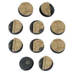 WWG Industry of War Sci-Fi Street Bases x 10 (25mm) – 28mm Wargaming Miniatures