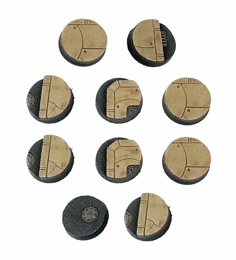 WWG Industry of War Sci-Fi Street Bases x 10 \u2013 28mm Wargaming Miniatures 25mm