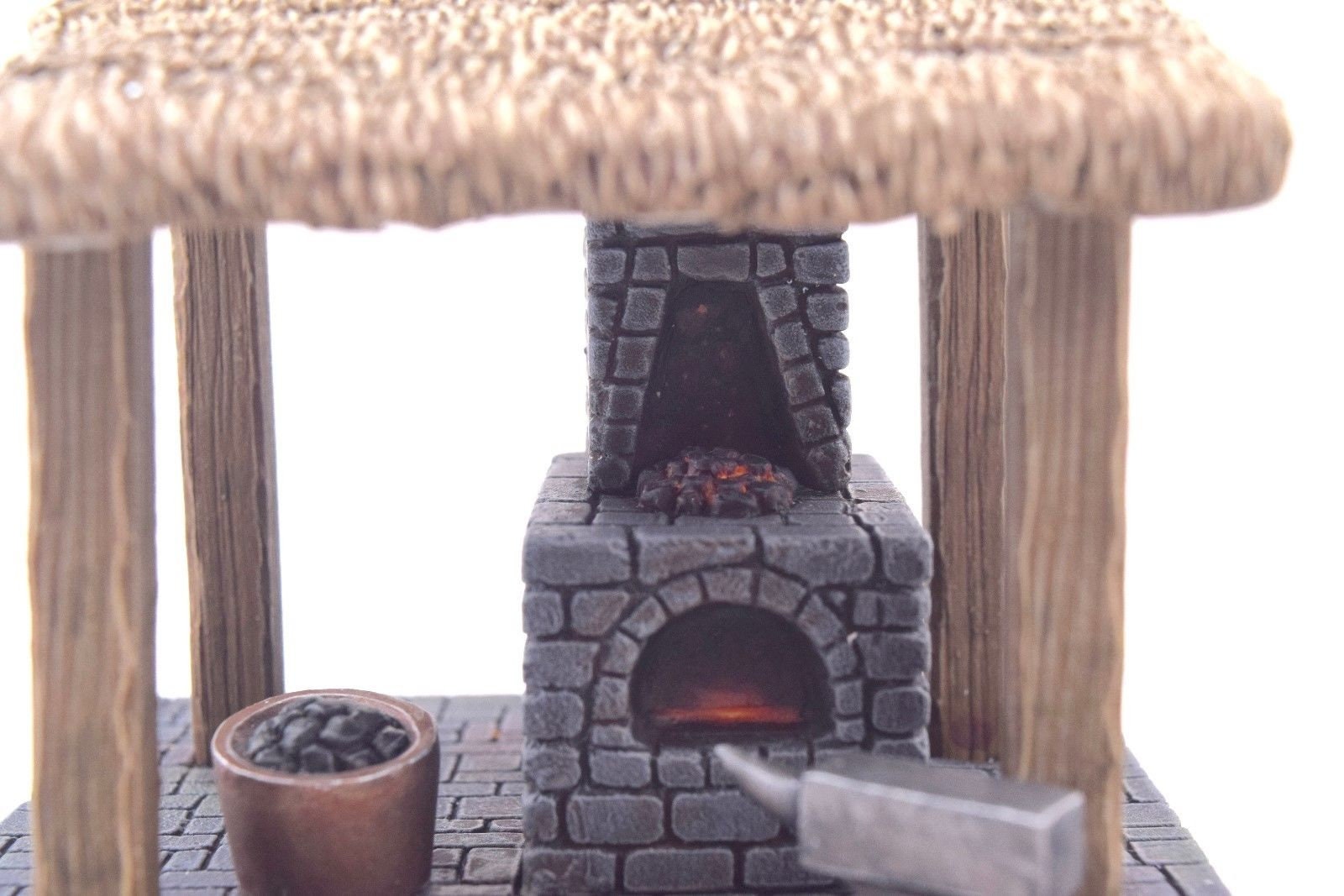 Outland Tactics Blacksmith Shop Miniature - 28mm Scale Unpainted Terrain For War Games & RPGs - View #9
