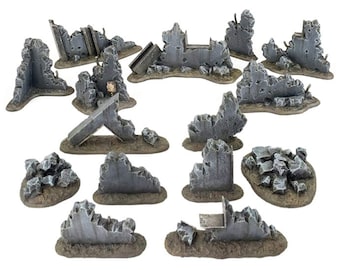 WWG War Torn City Kit Macerie Grande - 28mm Fantascienza Wargame Terrain