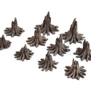WWG Blasted Tree Stumps – 28mm WW2 Normandy Wargame Terrain Layout Diorama