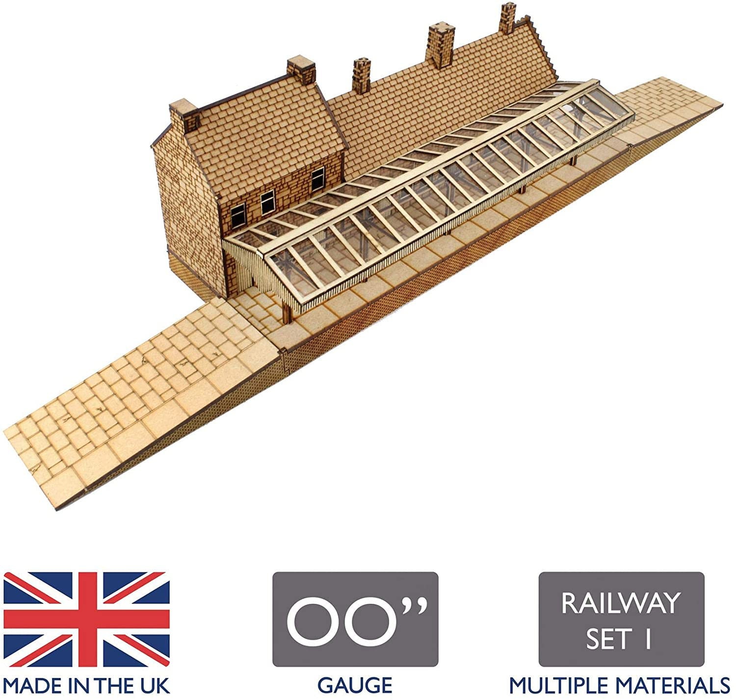Wws oo gauge walls dry stone wall brick fence rail and painted game 