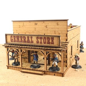 WWG Wild West General Store – 28mm Scale Wargame Terrain Scenery Skirmish Exodus Old Western Model Diorama Tabletop Miniature