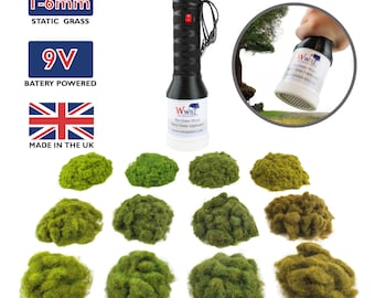 WWS Pro Grass Micro Static Grass Applicator Four Seasons Kit – Railway Wargames