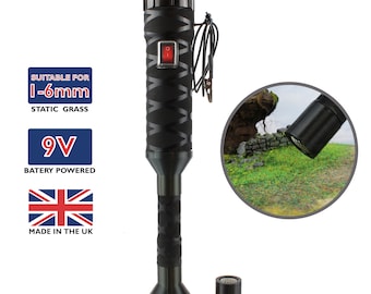 WWS Pro Grass Detailer Applicator - Modelling Railway Wargame Landscape Scenery Static Flocking Miniature Diorama Model Device Fibre Base