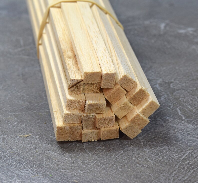 WWS Balsa Wood Strips 6.5 x 9.5 x 305 mm 1/4 x 3/8 x 12 inch | Etsy 1 4 X 3 Wood Strips