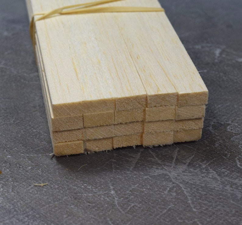 WWS Balsa Wood Strips 6.5 x 13 x 305 mm 1/4 x 1/2 x 12 inch | Etsy 1 4 X 1 2 Wood Strips