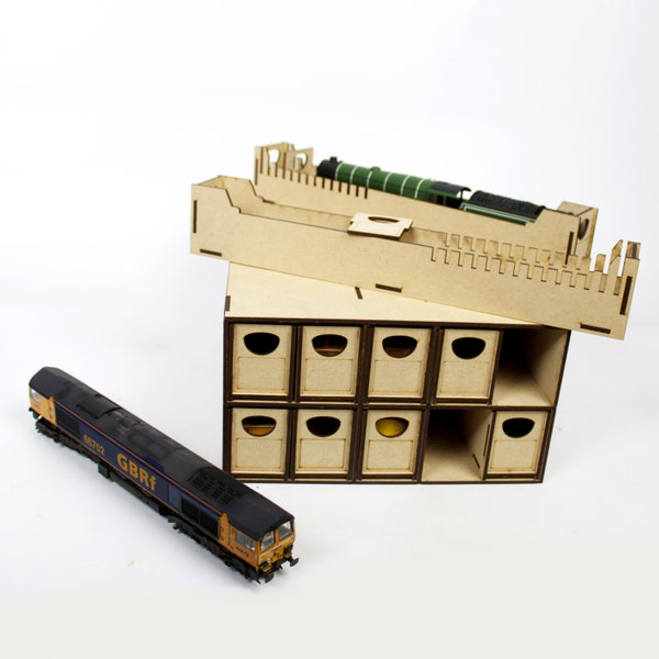 The Loco Storage Box | 10 Drawers | Model Railway MDF Locomotive Case