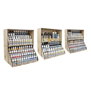 MDF Modular Paint Station System - Set 6 – Triple Stackable Set – Wargame Figure Painting