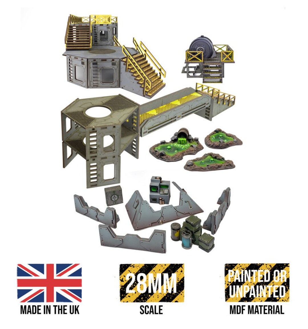 WWG Industry of War Fuel Storage Facility Kit 4 Prepainted or