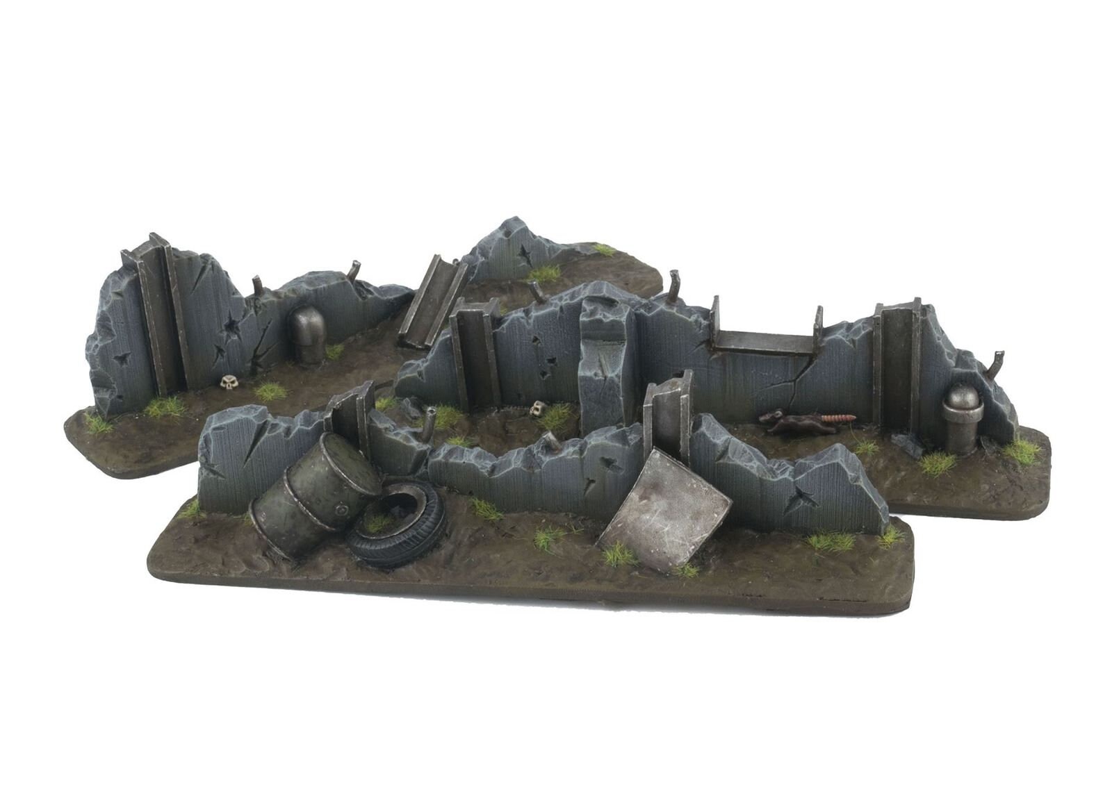 Accessoire De Décors WWG - Coin De Bâtiment En Ruines Avec Position De Tir, Figurines 28mm, Résine à Peindre