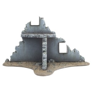 WWG 28mm Ruined Bombed Building Resin Model - Unpainted Wargaming Terrain For Warhammer, WWII