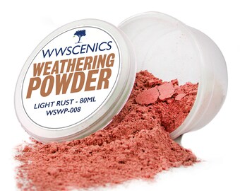 thumbnail image 2 of WWscenics Deep Rust Weathering Powders 80ml For Model Trains OO Gauge WSWP-004 2 of 3