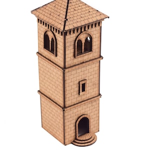 WWG Medieval Town Belfry Tower – 28mm Fantasy Wargame Terrain Model Diorama