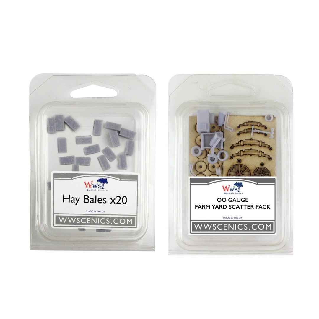 WWS OO Gauge Farm Accessories Choose Between Hay Bales and Farm Yard