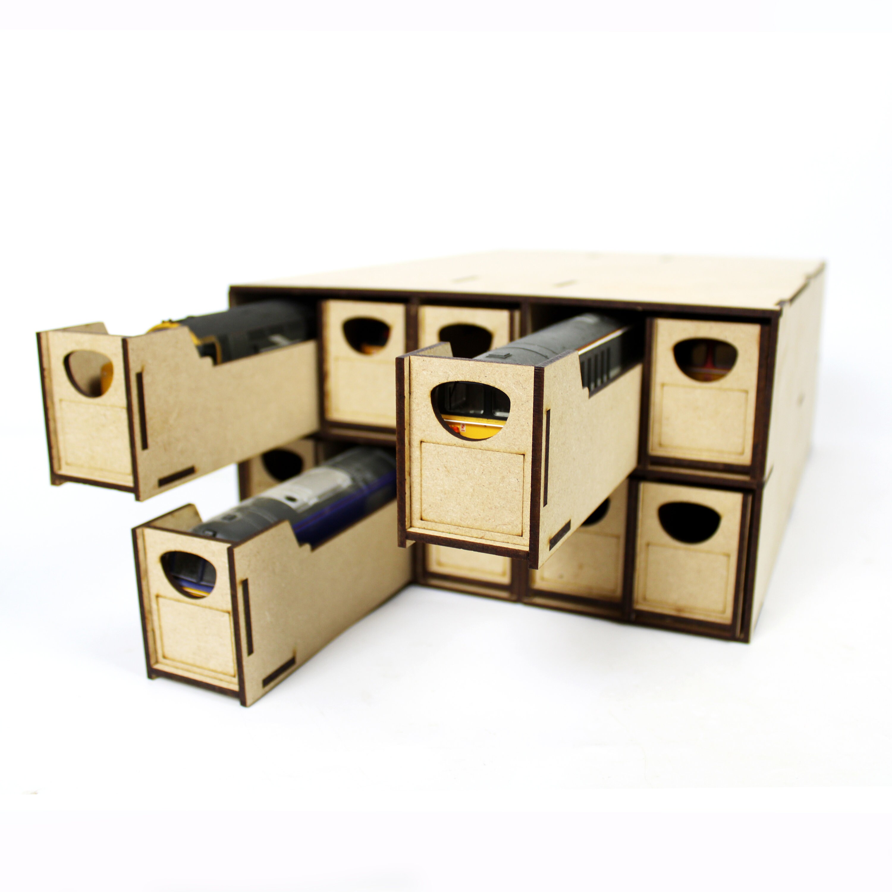 The Loco Storage Box | 10 Drawers | Model Railway MDF Locomotive Case ...