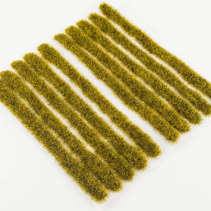 4mm Wild Meadow Grass Strips x 10 by WWS - Model Railway Diorama Scenery