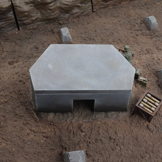 28mm WW1 WW2 Wargame Scenery Terrain WWG World at War Large Pillbox Bunker