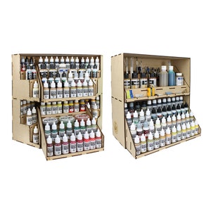WWG Modular Paint Station System - Set 2 – Basic Set with Tool Drawer – MDF Wargame Miniature Mini Figure Painting