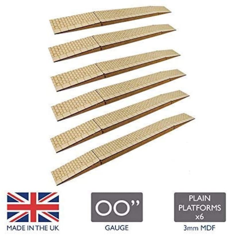 Model Train Ramps WWS Model Railway Station Platforms – OO/H0 Gauge MDF Building Track - Etsy