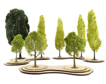WWScenics MDF Baumbasen (Größe & Menge wählen) - Nur Tabletop Scenery Wargaming Rollenspiel Basis