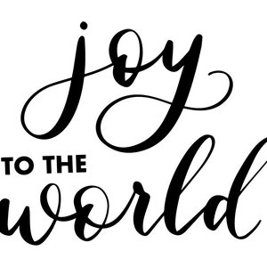 Alegría para el mundo Archivos SVG & AI de Navidad / Proyecto de papel de vinilo Cricut / Imprimible / SVG, archivos de diseño de Illustrator para Cricut y Silhouette
