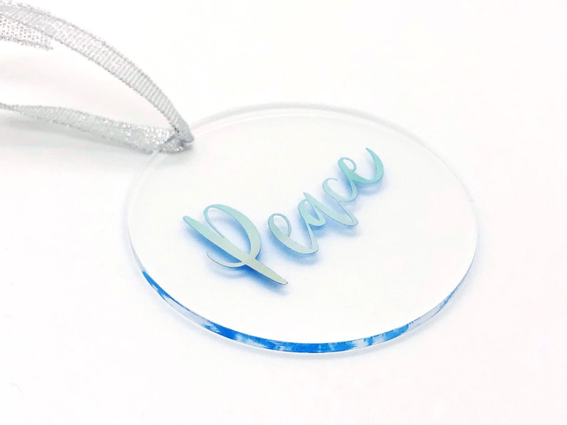 Teacher Boss Holiday Gift for Mom White or Holographic Christmas Ornament Coworker Girlfriend Friend Dad