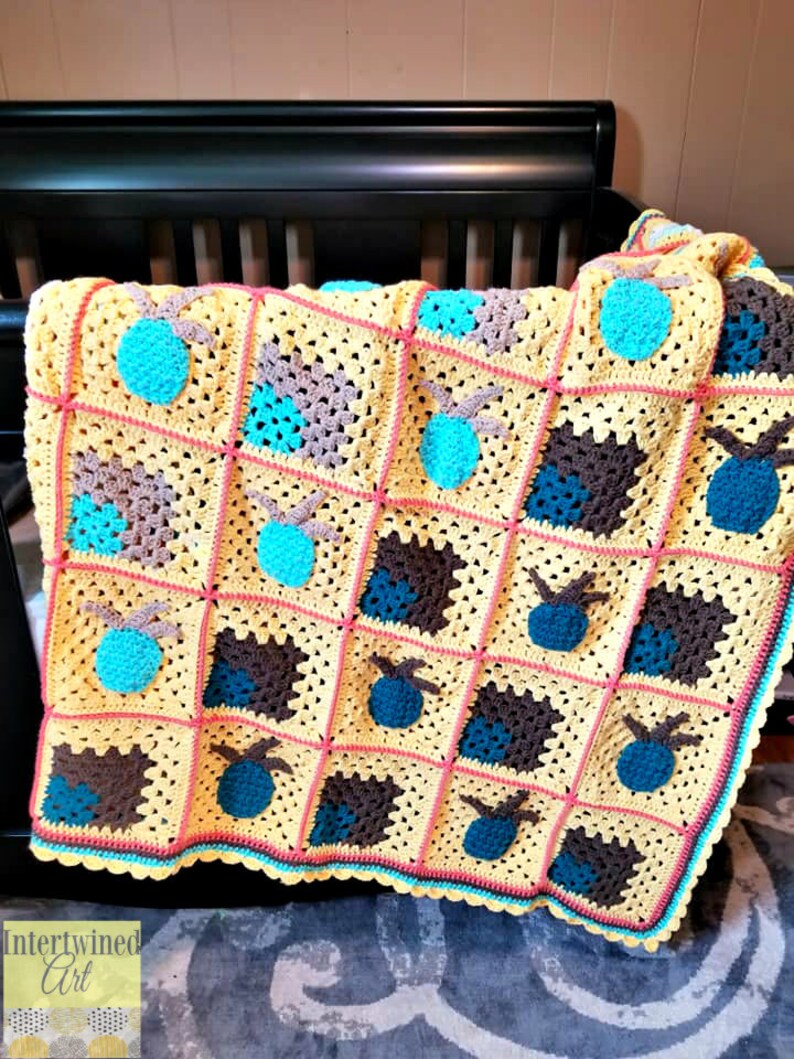 Crochet Ombre Pineapple Blanket PATTERN Pineapple Granny Etsy