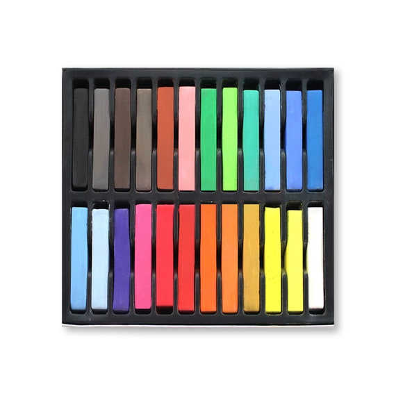 24 Colored Square Pastels 24 Count Soft Pastel Chalk, Soft Dry Pastel  Artist Chalk Pastel Sticks for Office School Art Drawing Painting