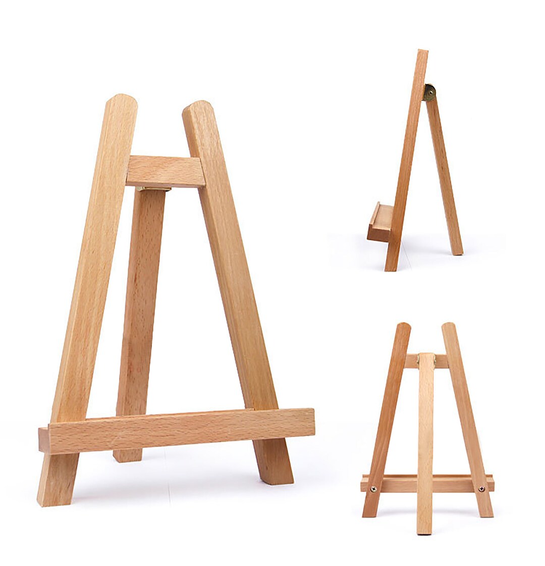 11 Inches Tall Tripod Easel Natural Pine Wood Display, Mini Easel Etsy