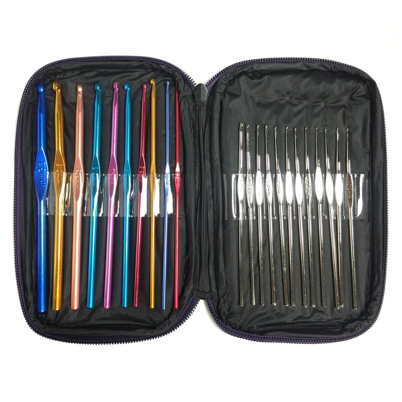 22count Crochet Hooks 10 Sizes Aluminum 12 Sizes Steel Crochet Hook