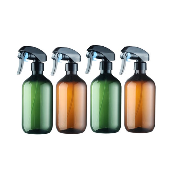 500 Ml Amber PET Plastic Spray Bottle 17oz Empty Plastic Spray