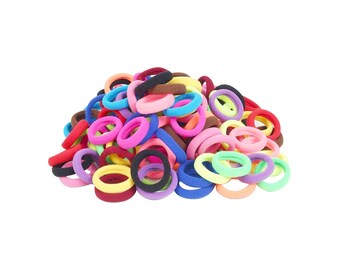 Basic Hair Ties, Solid Elastic, No Damage Hair Ties, Seamless Baby Hair Ties, Blank Elastic Hair Bands, DIY Hair Accessories