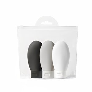 60ml PE Travel Tube Bottle Set, 3-Piece Skincare Portable Travel Dispensing Bottle Kit for Cleanser, Empty Bottles Kit, Handmade Supplies