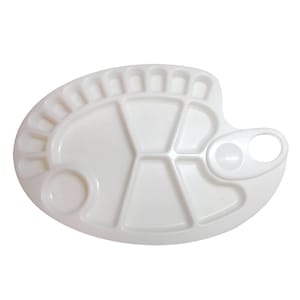 13&quot; Heavy Duty Oval Plastic Palette , 5 Large Wells and 11 Small Wells