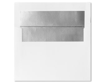 White Printable (Silver Liner) 100 Envelopes A7 (5 1/4 x 7 1/4) 70 lb Text Vellum for Making Invitations, Photos, Postcards, Greeting Cards