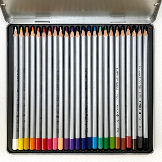 Professional 24 Colored Pencil Set, Tin Box Set in Metal Tin Case