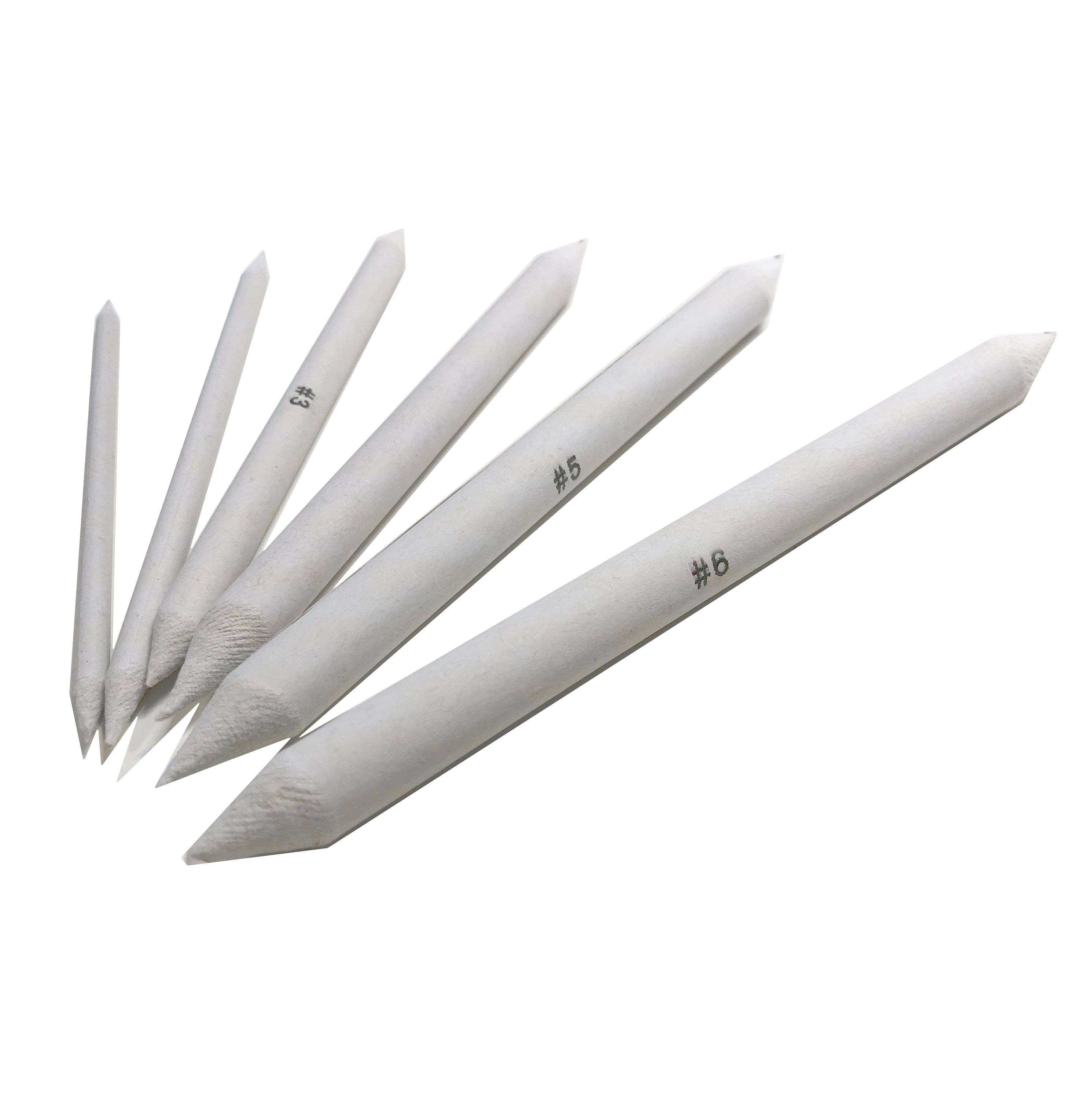 Assorted Blending Stumps and Tortillons 6count ,6piece Pencil and