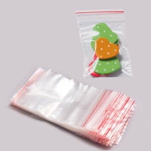 600 Zip Seal Bags Clear Assorted Baggies 2mil 100ea 1.5x1.5 1.5x2 2x2 2x3  3x3 3x4 