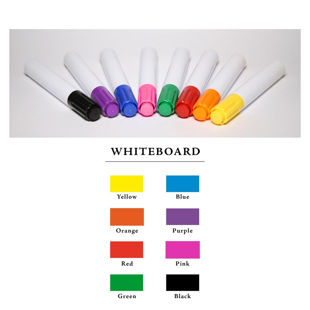 Whiteboard Marker Pack of 8, Bullet Tip, Alcoholbased Ink Set 8pcs 8