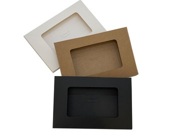 Kraft paper window envelopes for 4X6 Prints, Photos, Postcards, Wedding Invitation Cards Packaging Box Kraft sleeves, 6x4 Custom Print Box