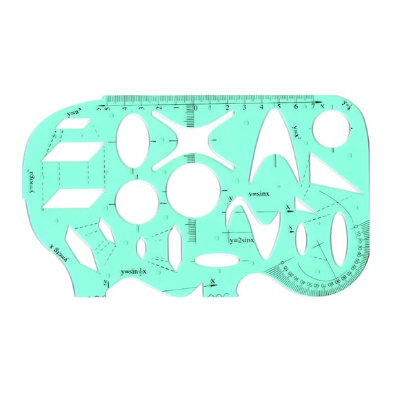 Geometry Shape Template Math Template Drafting Template Etsy