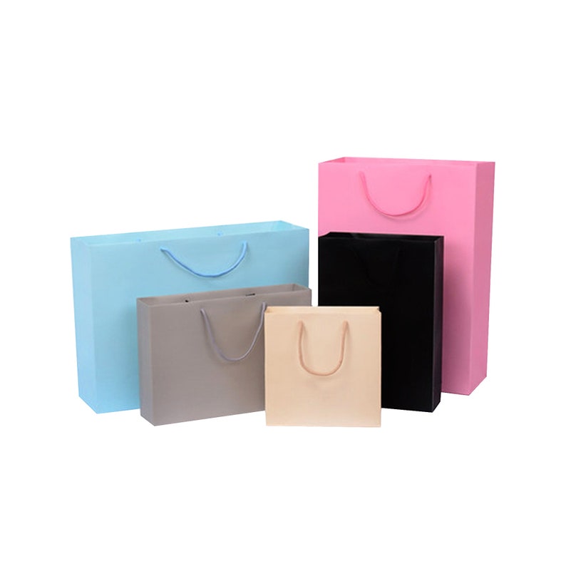 Paper Carrier Bag With Rope Handle Gift Bags With Handle Etsy