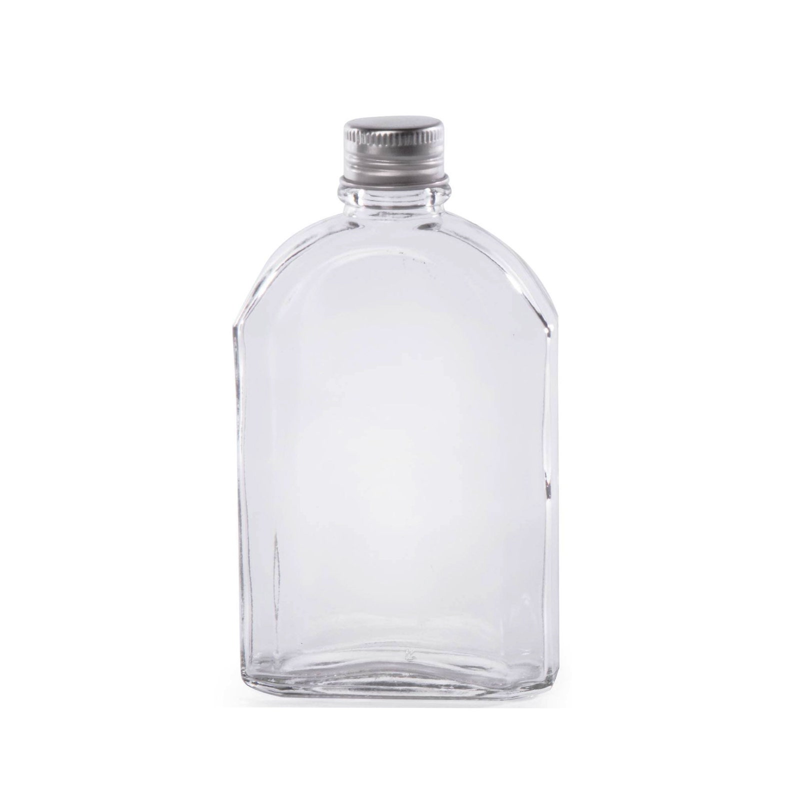 Glass Flask Bottles With Lids 250ml, Liquor Gin Whiskey Vodka Wine