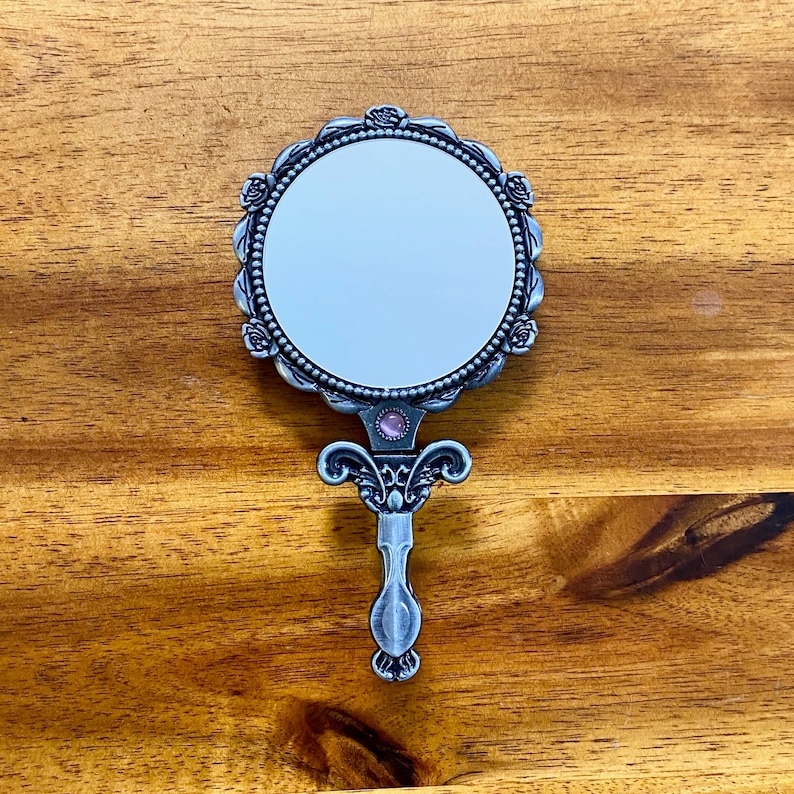 Vintage Hand Mirrors With Baroque Style Embossed Blank Mirrors Etsy